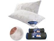 Set of 2 King Bambom Memory Foam Hypoallergenic Pillow With Carry Bag