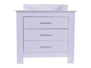 Baby Changing Table Nursery Diaper Station Dresser Infant Storage 3 Drawer White