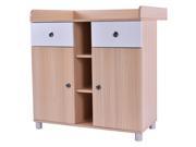 Baby Changing Table Nursery Diaper Station Dresser Infant Storage Drawer 2 Doors