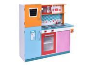 Wood Kitchen Toy Kids Cooking Pretend Play Set Toddler Wooden Playset Gift