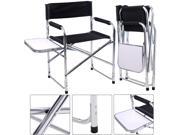 Aluminum Folding Director s Chair with Side Table Camping Traveling