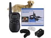 328 Yard Waterproof Rechargeable Pet Dog Training Collar 100LV Shock Vibration