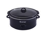 7 Quart Large Oval Electric Slow Cooker Cookware Kitchen Home Black