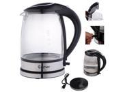1500W 2.0 L Capacity Electric Glass Kettle Hot Water with Blue LED Light