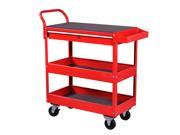 Metal Rolling Tool Cart Storage Chest Box Wheels Storage Trays w Locking Drawer