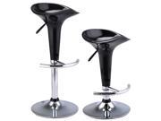 Set of 2 Modern Bombo Style Swivel Barstools Adjustable Counter Chair Bar Stools