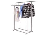 Heavy Duty Stainless Steel Double Rail Garment Rack Clothes Drying Hanger