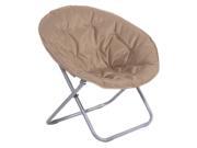 Large Folding Saucer Moon Chair Den TV Living Room Round Seat Durable Steel