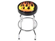 Modern 29 Counter Height Flame Bar Stool Round Padded Seat Barstool Chair