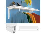 Wall Mount Folding Storage Shelf Utility Rack Holder Home Organizer Hanger