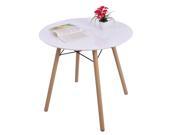 White Modern Round Table Tea Coffee Dining Living Room Furniture Home Decor