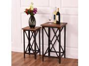 Set of 2 End Table Set Side Table Coffee Night Stand Accent Hallway Display