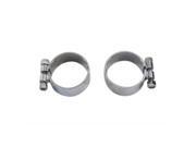 V twin Manufacturing Chrome Wide Exhaust Clamp Set 31 3960
