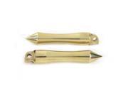 V twin Manufacturing Pirate Spike Solid Brass Footpeg Set 27 0775