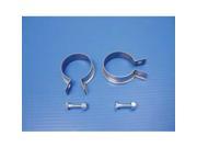 V twin Manufacturing Exhaust Header Clamp Set Stainless Steel 31 0226