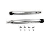 Chrome Muffler Set With Black Tapered Shooter Style End Tips 30 4051