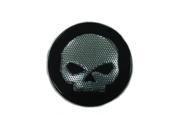 V twin Manufacturing Black Skull Style Vented Gas Gap 38 0954