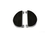 V twin Manufacturing Driver Chrome Footboard Set With Half Moon Shape