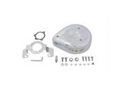 V twin Manufacturing Tear Drop Air Cleaner Kit Smooth Chrome 34 0689