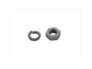 V twin Manufacturing Hex Nut And Lock Washer Set Chrome 44 0749