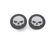 Black Skull Style Vented And Non vented Gas Cap Set 38 0960