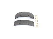 V twin Manufacturing Rear Brake Shoe Lining With Rivets 23 1987