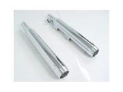V twin Manufacturing Chrome Slip On Muffler Set With Tips 30 1281