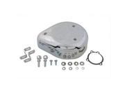 V twin Manufacturing Tear Drop Air Cleaner Kit Chrome Flame 34 0690