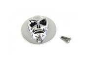 V twin Manufacturing Skull Design Ignition System Cover Chrome 42 0084