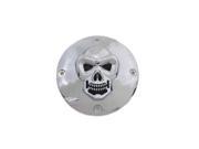 V twin Manufacturing Skull Clutch Inspection Cover Chrome 42 0678