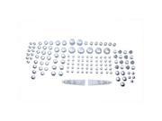 V twin Manufacturing Chrome Bolt Cap 125 Piece Cover Kit 37 9536