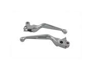 V twin Manufacturing Chrome Slotted Hand Lever Set 26 0789