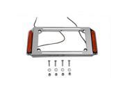 V twin Manufacturing License Plate Frame Chrome With Side Lights