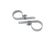 V twin Manufacturing Chrome 2 1 2 Exhaust Hanger Clamp Set