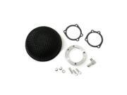 V twin Manufacturing Round Mesh Air Cleaner Black 63362b