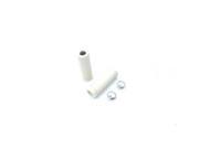 V twin Manufacturing Stock Style White Grip Set 28 0602