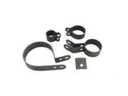 V twin Manufacturing Exhaust Pipe Clamp Set Black 31 9004