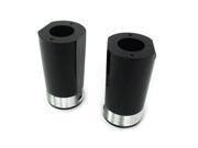 V twin Manufacturing Black Fork Slider Cover Set Tapered Style 24 1170