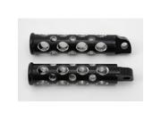 V twin Manufacturing Black Swiss Cheese Style Footpeg Set 27 1070