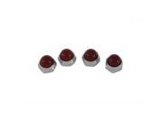 V twin Manufacturing Red Rocker Arm Shaft End Caps 12 0525