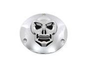 V twin Manufacturing Skull Derby Cover Chrome 42 0091