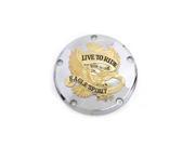 V twin Manufacturing 5 hole Derby Cover Gold Inlay 42 0849