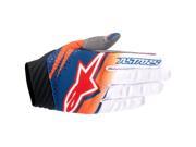 Alpinestars Techstar Venom Mens MX Offroad Gloves Orange White Navy Blue LG