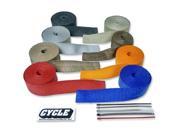 Cycle Performance Wrap Exhaust Kit 2x50 Red Cpp 9068 50