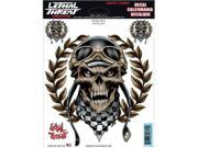 Lethal Threat Decals Racing Skull Lt90694