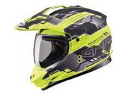 G max Gm11 D s Adventure Helmet Flat Black hi vis Yellow 2xl