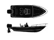 Seachoice Products 20 6 V hull Ctr Con Boat Cov 50 97801