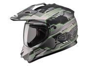 G max Gm11 D s Adventure Helmet Flat Black hi vis Green X
