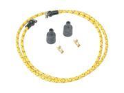 Lowbrow Customs Cloth Spark Plug Wire Sets Wires Sparkplug Ylw bk rd