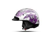 Zoan Helmets Route 66 Half Helmet But Terfly Pink slv Xxs 031 202